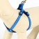 The set of stitched "peas", leash 120 x 1 cm, OG 23-35 cm, blue
