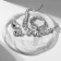 Set 4 objects: earrings, necklaces, bracelet, “evening” ring volume, white in silver