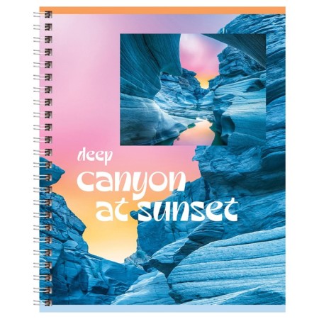 A notebook double 96 sheets in a cage on the crest "Beauty of Nature", covered Cardboard, OFSET block, mix-4