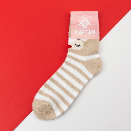 New Year's socks KAFTAN "Deer" size 36-39 (23-25 ​​cm), 100% of the p/e-2