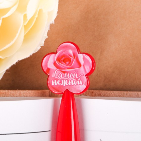 Handle Blue Blue Paste, plastic with flower "Happy holiday 8"-2