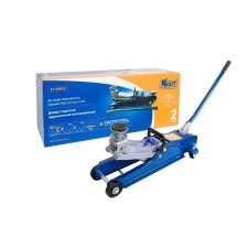 The rolling jack Kraft KT 820010, low-profile, with a rubber support, h = 80-360 mm, 2 tons