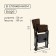 Tourist chair Maclay, table with a cup holder, 63x47x94 cm, brown color