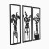 Decoration wall -mounted for the interior, panel on a wall made of wood "flowers in vases", 3 modules