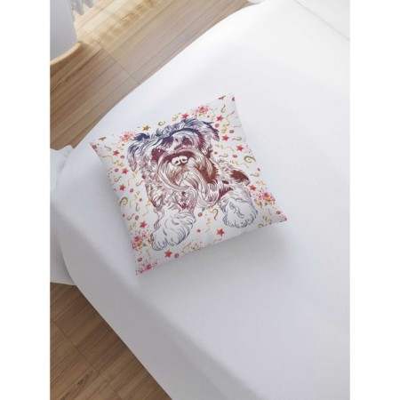Decorative pillowcase "Merry dog", size 45 x 45 cm, sewn -up-1