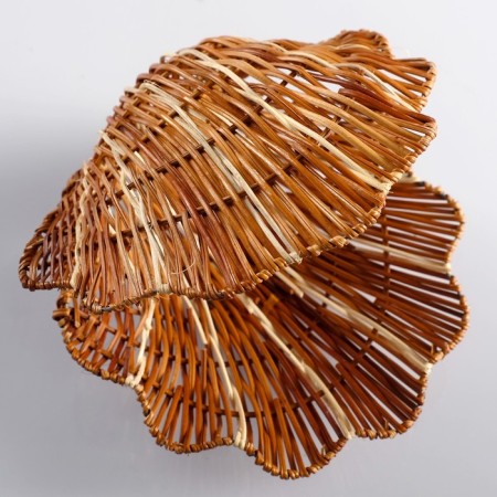 A set of caskets "shells", 3 pcs, in an open form 49 × 26 × 6, 45 × 24 × 5, 42 × 21 × 4 cm, rattan-4