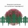 Decorative fence, 25 × 170 cm, 5 sections, plastic, green, "wonderful garden"