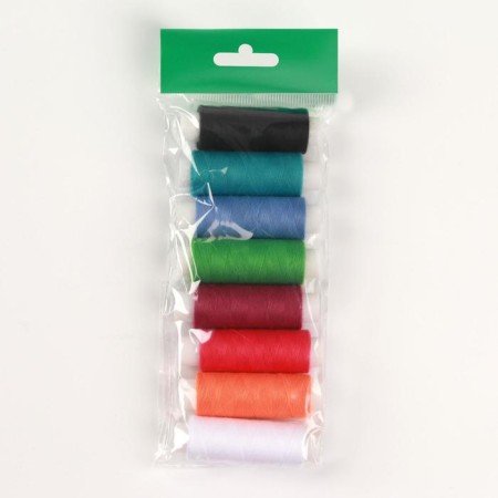 Set of threads "Bright", 50/2, 150 m, 8 pcs, color colorful color-1