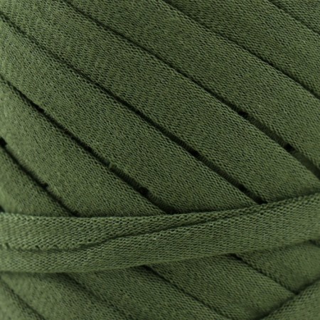 Knitted yarn set No. 12.4x30 m, width 7-9 mm, 100 g (gray-blue, jeans, olive, olive light)-3
