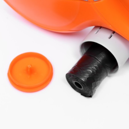 Diil roulette, 8 m, up to 50 kg, tape, rubberized pen, orange with gray-5
