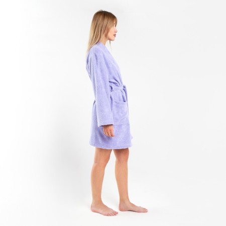 Frequency bathrobe, economy and I size 50-52 lilac, 100% cotton, 320 g/m2-7