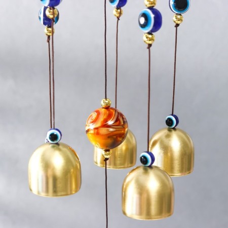 Wind Music Metal "Elephant" from the evil eye 6 bells 48x8x8 cm-3