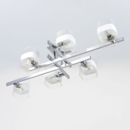Ceiling Citilux “Virta” CL139260, 86x40x18.5 cm, 6x60W, E14, Gray color-18