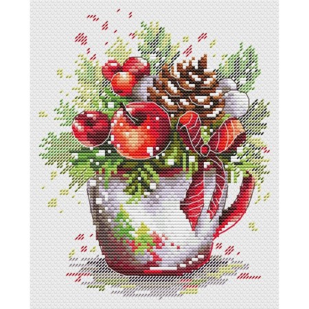 Set for embroidery "New Year's composition" 18 × 14 cm