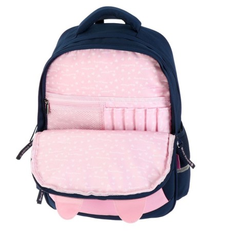 School backpack Bruno VisConti "My bunny!", 40 x 30 x 19 cm, ergonomic back, pencil case as a gift-11