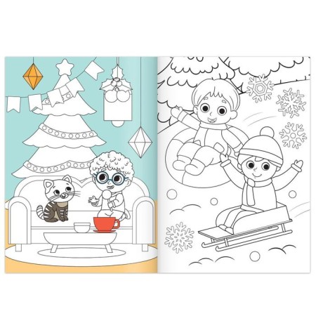 New Year's coloring "Funny guys", 12 p.-1