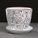Pot floral abstraction white 1 l