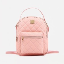 Ryukzak-Mini made of artificial leather with lightning, 1 pocket, pink color
