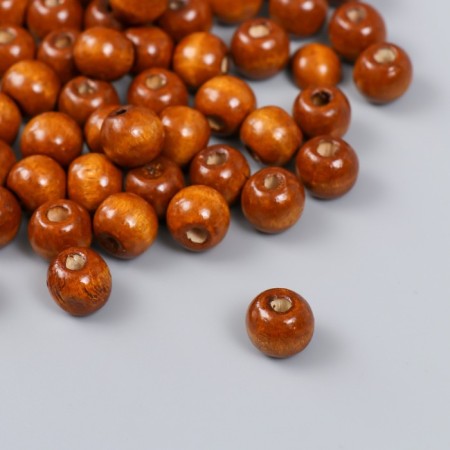 Beads for creativity wood "natural" set 30 g 1x1 cm