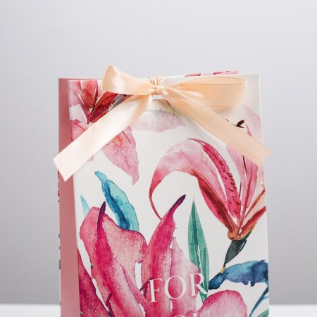 Gift package with a ribbon, packaging, “for you”, 13 x 23 x 7 cm-3