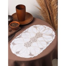 A set of openwork for the table “Leaves”, 46 × 30 cm, 4 pcs, PVC, silver color