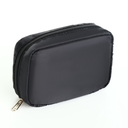 Cosmetic bag Dor units, 16*6*10.5, lightning department, lining, n/pocket, black