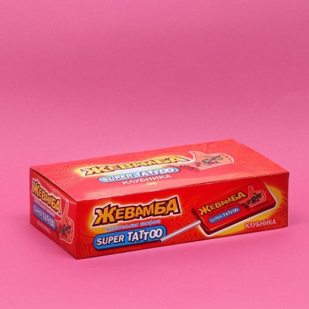 Chewing candy "Zhevamba" Super tatoo strawberries, 10 g-2