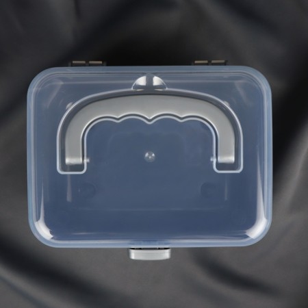 Boxing for storing sewing accessories, with a lid, 21 × 17.7 × 15.4 cm, the color is gray/transparent-3