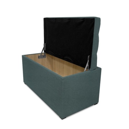 Puff with a lid and weighting, 800 × 400 × 420 mm, Velur Dream, Mint color-2