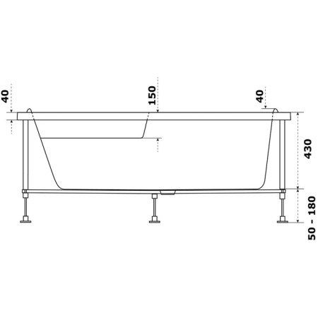 AZARIO Mikona Bath Frame 160x100 cm-1