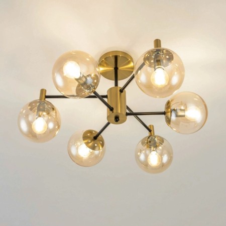 Catilux Catilux chandelier CL143163 54x54x30 cm, 6x40W, E14, brown color-2