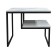 Table DQ Shelf Fir, 600*450*516, white marble, m/k black MDF