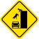 Decorative sign (poster) "Caution" 32x32 cm, plastic
