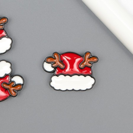 Decor for creativity plastic "New Year's cap with horns" 1.9x2.8x0.5 cm