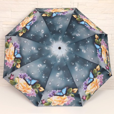 The umbrella semi -automatic “Rainy Day”, 3 additions, 8 spokes, r = 49 cm, color mix-14