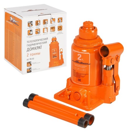 Telescopic jack Airline, 2 tons, lifting height 161-387 mm, in bag