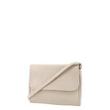 Messenger bag, valve department, beige-gray-gray color 21x26x7cm