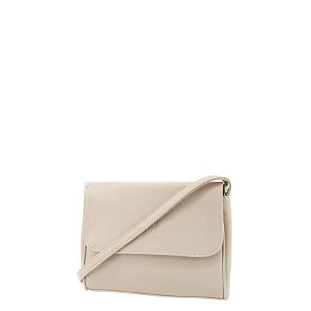 Messenger bag, valve department, beige-gray-gray color 21x26x7cm