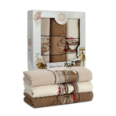 Set of terry towels Diva Afrodita "Coffee", size 40x60 cm, 3 pcs-1