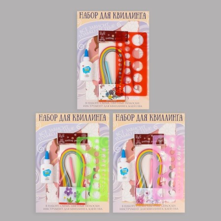 Quilling set of 170 strips with "ballerina" tools 25x33.7 cm-10