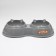 Double plastic bowl, 25 x 14 x 5 cm, gray