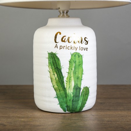 Lamp table ceramics "Cactus" White 1x40W E14 37x25x25 cm Risalux-3