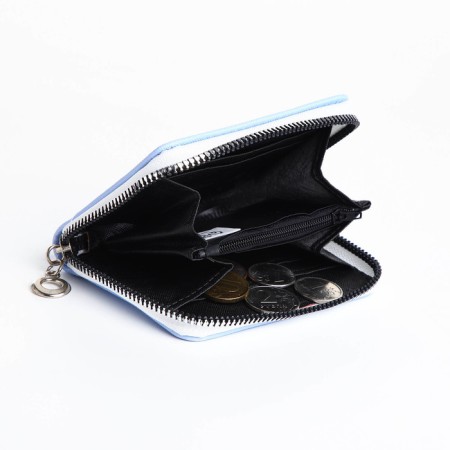 Lightning wallet, card for cards, for coins, blue color-4