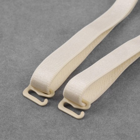 The straps of textile, cross -shaped, 1 cm, beige color-3