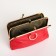 Cosmetic bag, 2 departments on the frame, pink