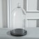 Glass dome-redflower with a ball on the stand "Rodrik", 29x15 cm, glass, black