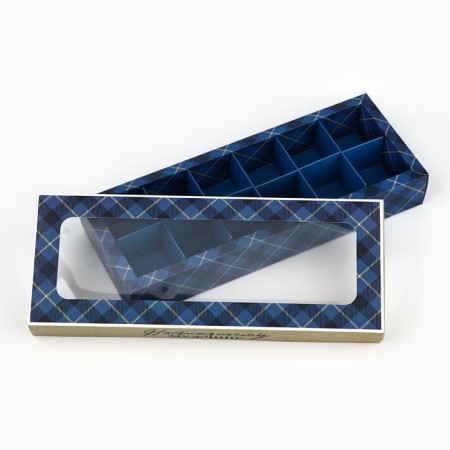 Folding box for 12 sweets “Real Man”, 3.8 x 10.5 x 26.5 cm-3