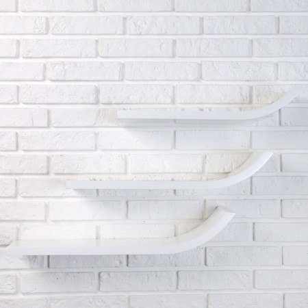 A set of wall shelves "Ski" white, 60*15cm, thickness 3cm