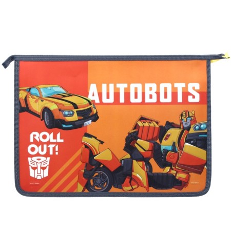 A4 labor folder, with a zipper, with a metallic effect, transformers-4