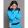 Overalls for a girl, height 170 cm, color blue lagoon